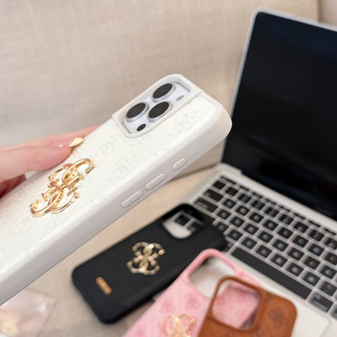 Clean-Cut Leather Case for iPhone 13-16