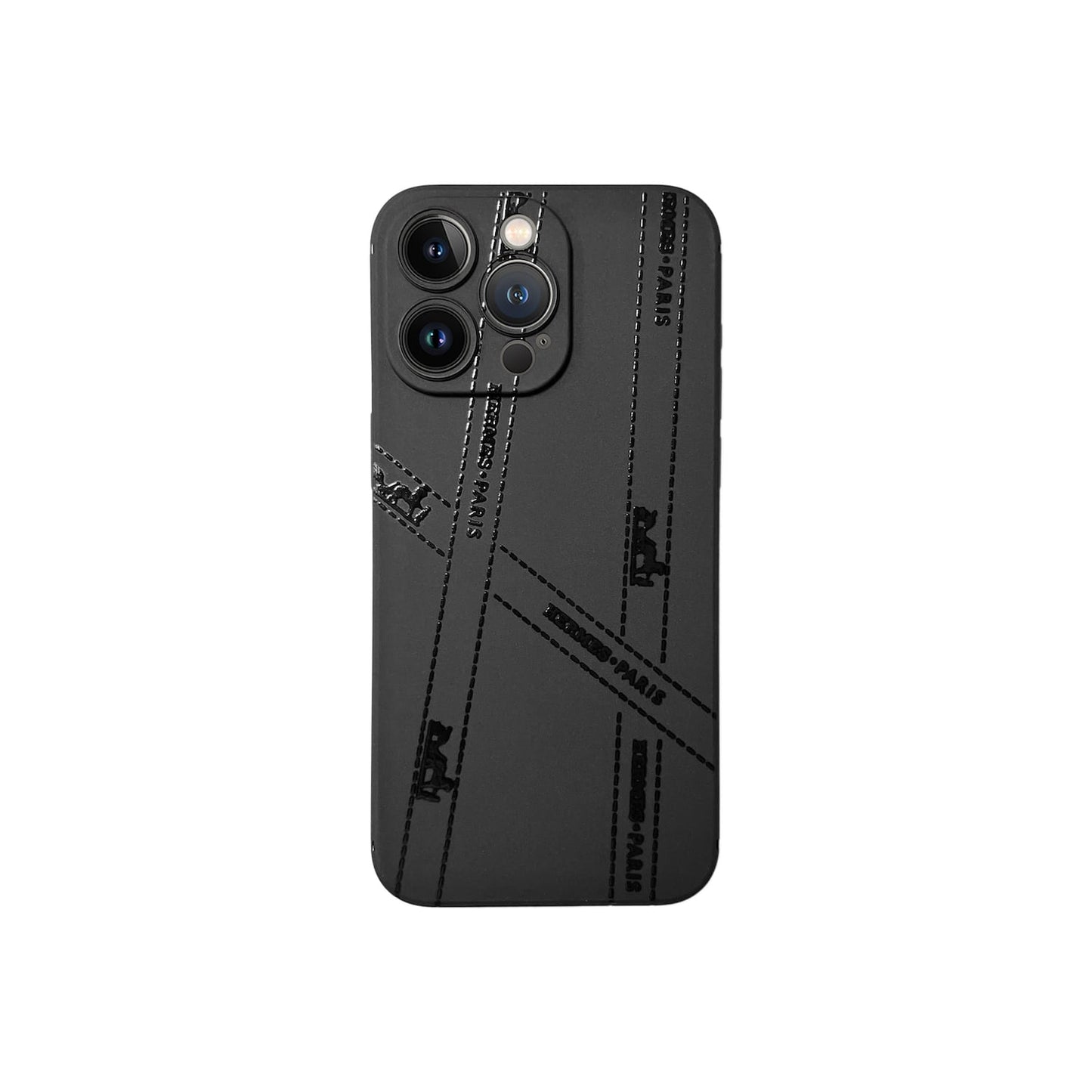 Luxury Brand All Black Phone Case For iPhone 12-17