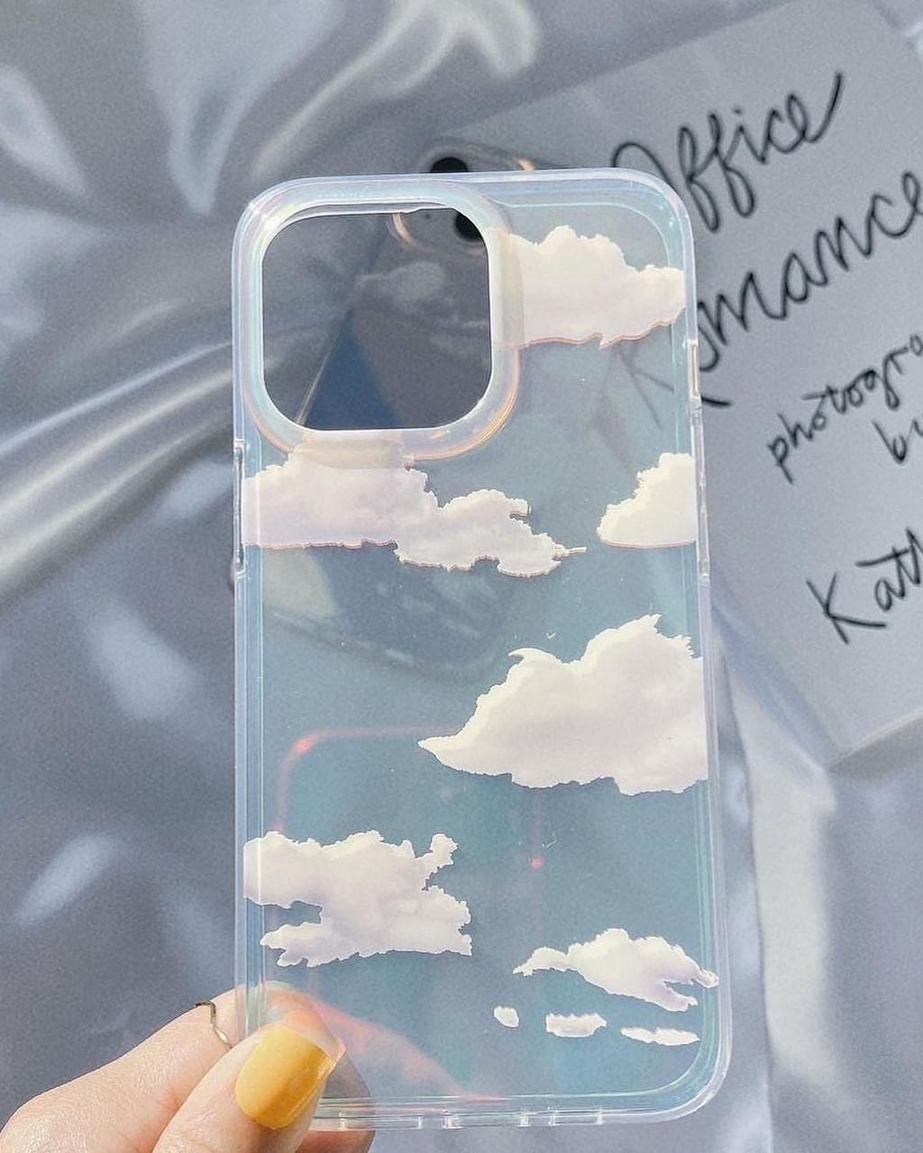 iPhone 16 Series Holographic Cloud Pattern Case Cover