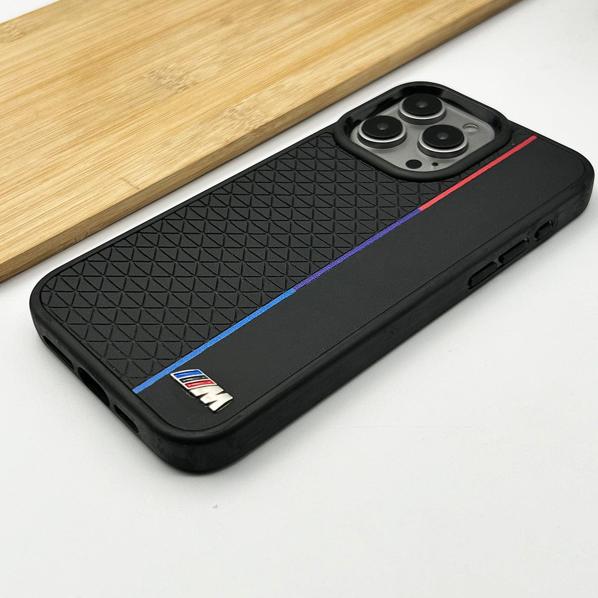 iPhone 16 Series M Performance Sports Car Logo dual Shade Design Case Cover