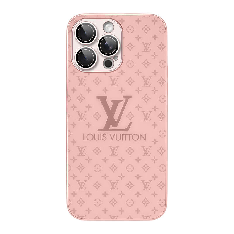 Luxury Frosted Glass Phone Case - Pink