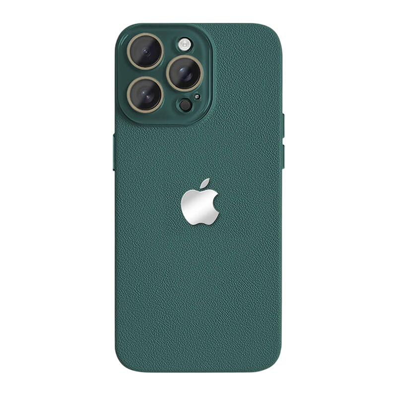 Lychee Texture Leather Phone Case - Green