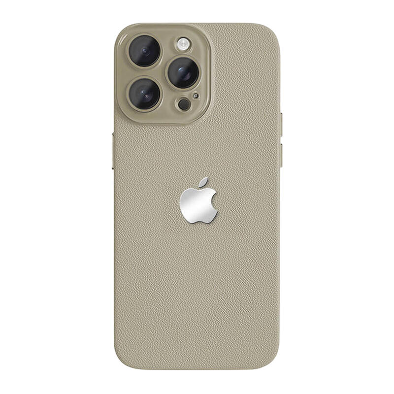 Lychee Texture Leather Phone Case - Gray
