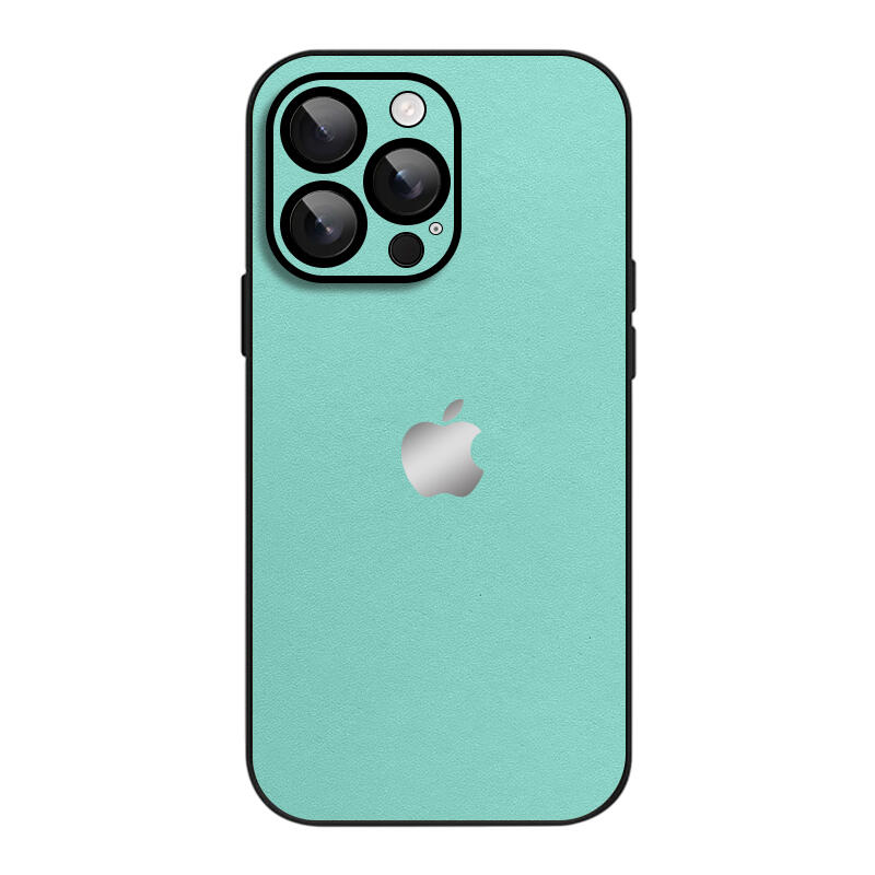 Simple Leather Pure Color Phone Case - Mint Green