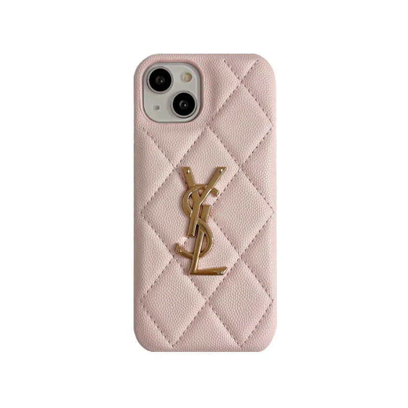 Luxurious Phone Case with Gold Logo for iPhone 12-17