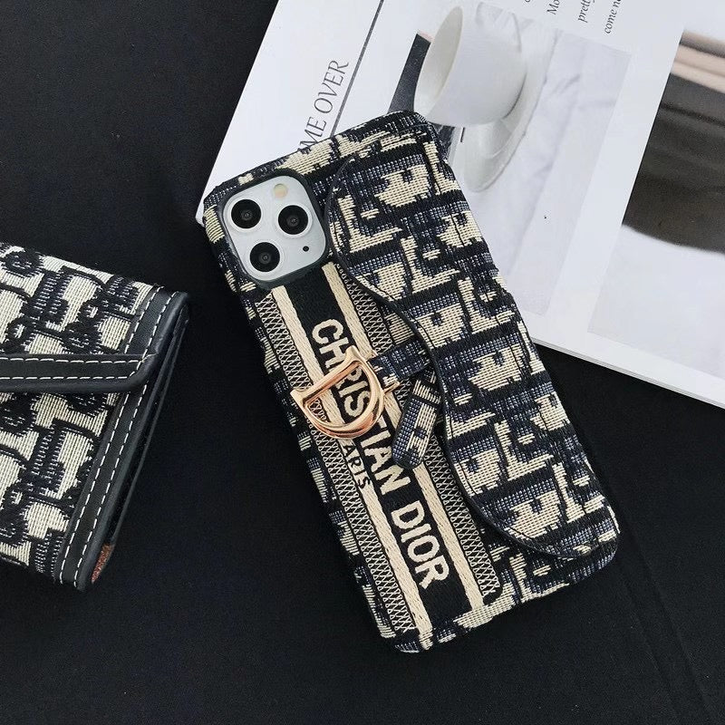 Classic Luxury iPhone Case with Card Holder for iPhone 12-16