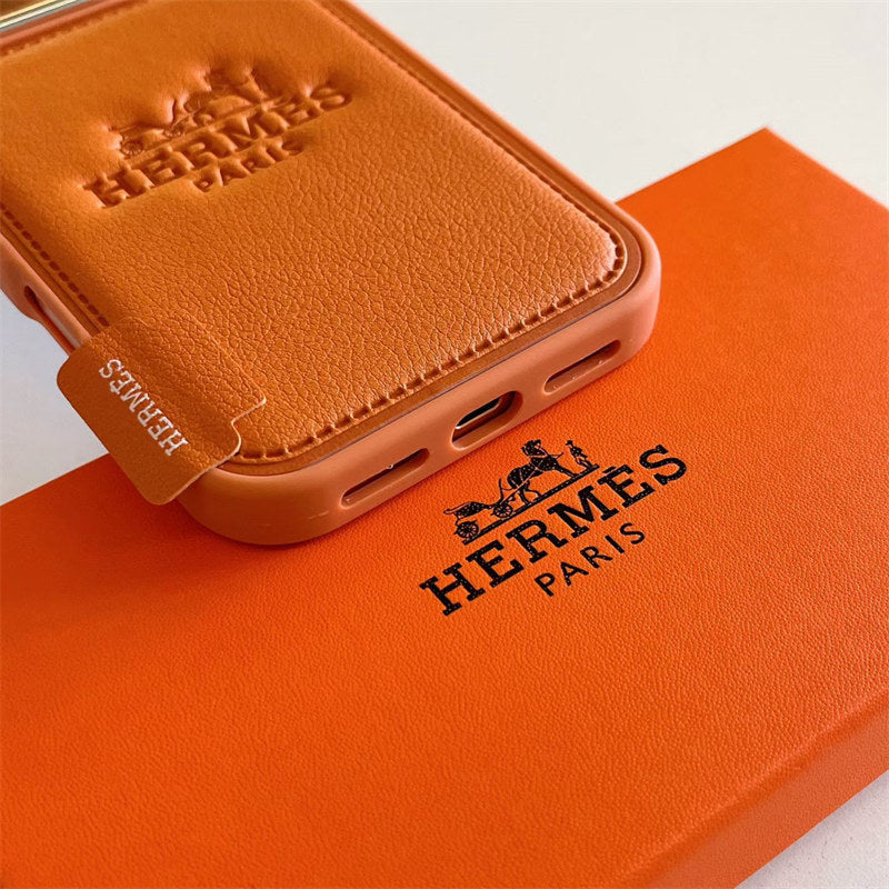 Premium Tooled Leather Phone Case for iPhone 12-17