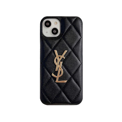 Luxurious Phone Case with Gold Logo for iPhone 12-17