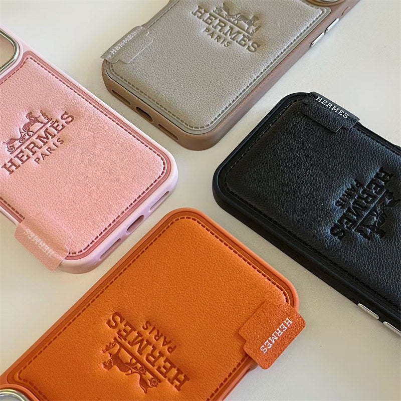Premium Tooled Leather Phone Case for iPhone 12-17