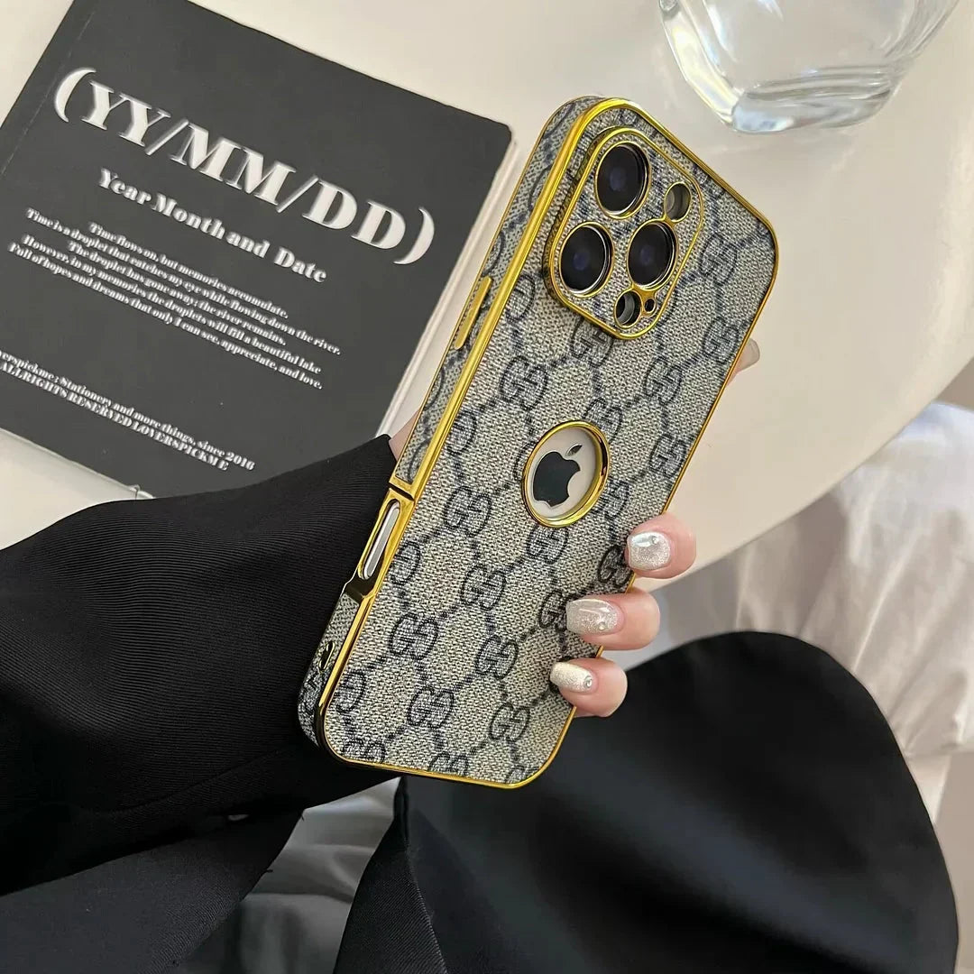 High Quality Frame Ophidia Leather Phone Case for iPhone 12-17