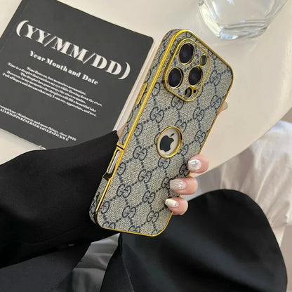 High Quality Frame Ophidia Leather Phone Case for iPhone 12-17