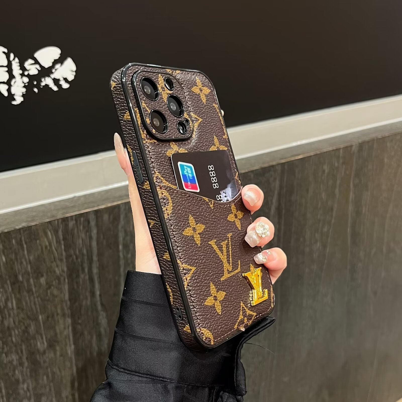 Classic Phone case made of fabric and leather for iPhone 13-17