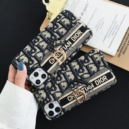 Classic Luxury iPhone Case with Card Holder for iPhone 12-16