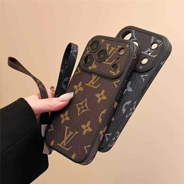 Elegance Phone Monogram Case with Strap For iPhone 13-17