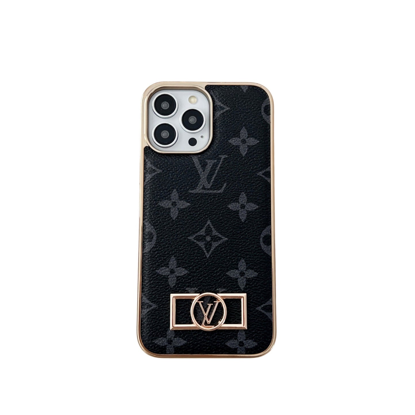 Monogrammed Fabric Leather Premium Electroplating for iPhone 13-17