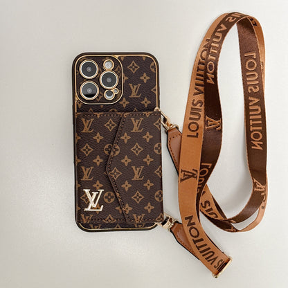 Luxury Leather Phone Case Card Holder for iPhone 12-16