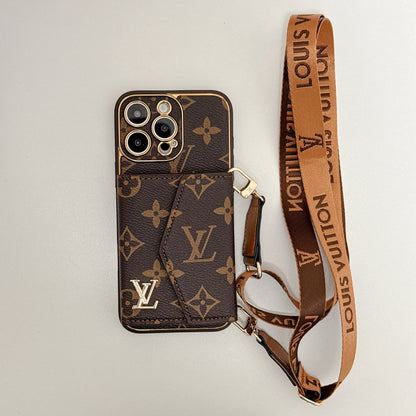 Luxury Leather Phone Case Card Holder for iPhone 12-16