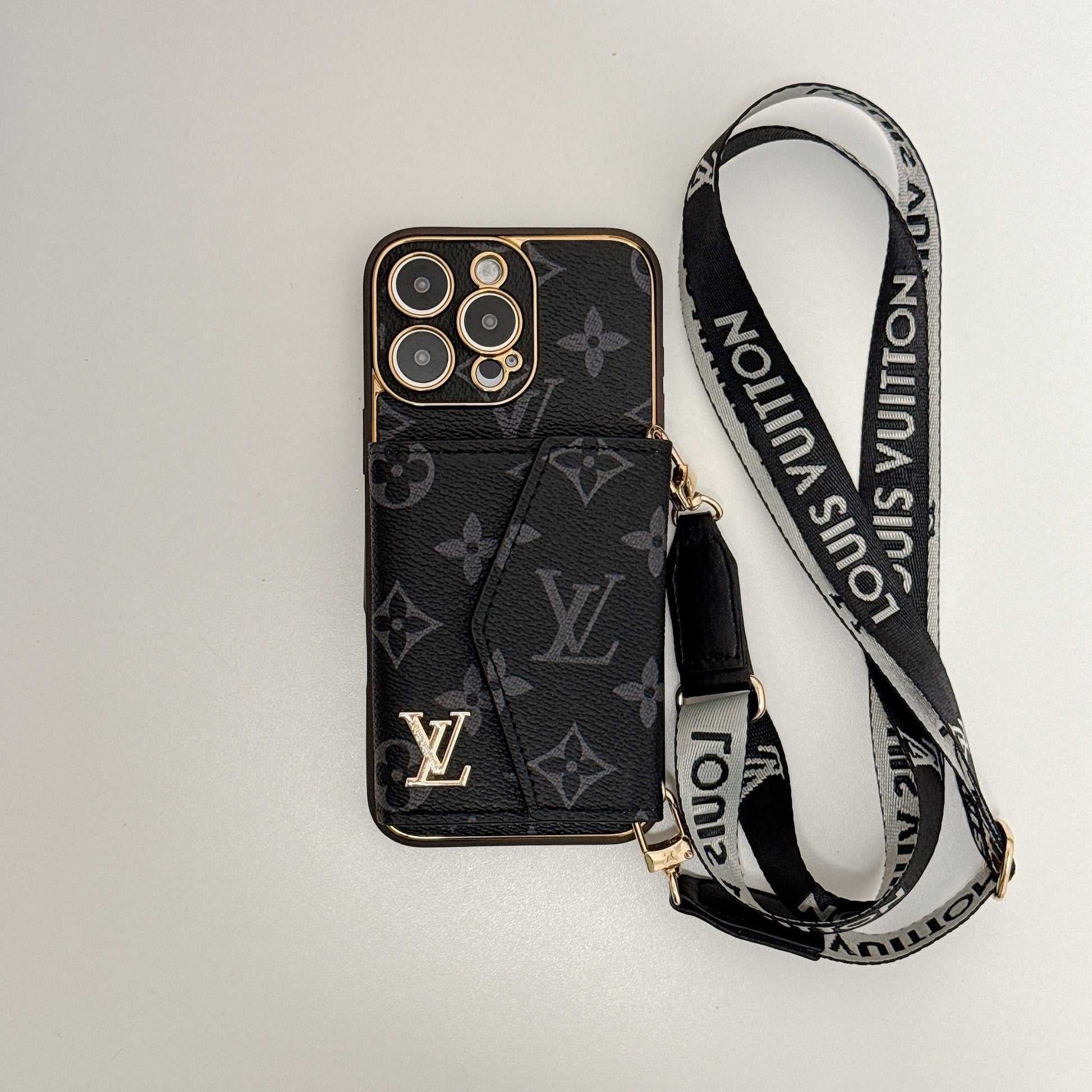 Luxury Leather Phone Case Card Holder for iPhone 12-16