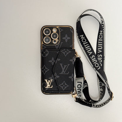 Luxury Leather Phone Case Card Holder for iPhone 12-16