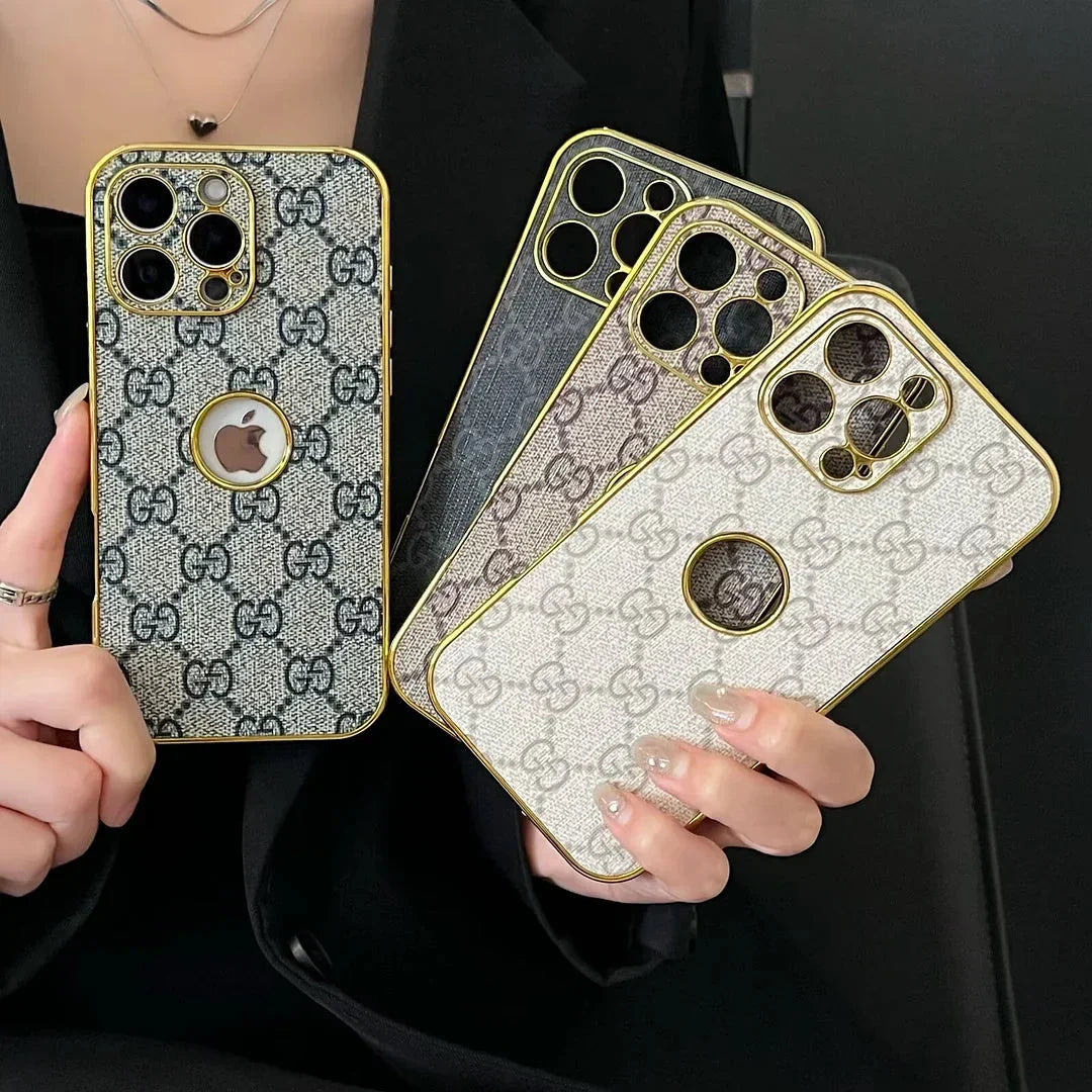 High Quality Frame Ophidia Leather Phone Case for iPhone 12-17