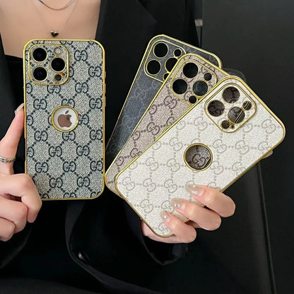 High Quality Frame Ophidia Leather Phone Case for iPhone 12-17