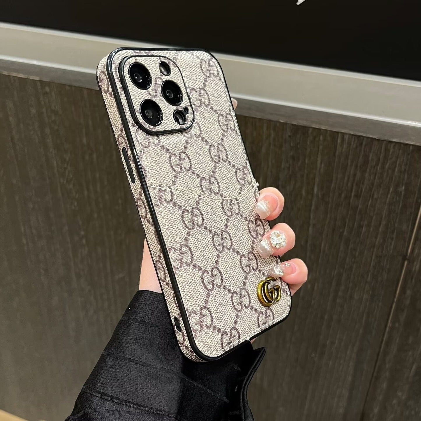 Classic Phone case made of fabric and leather for iPhone 13-17