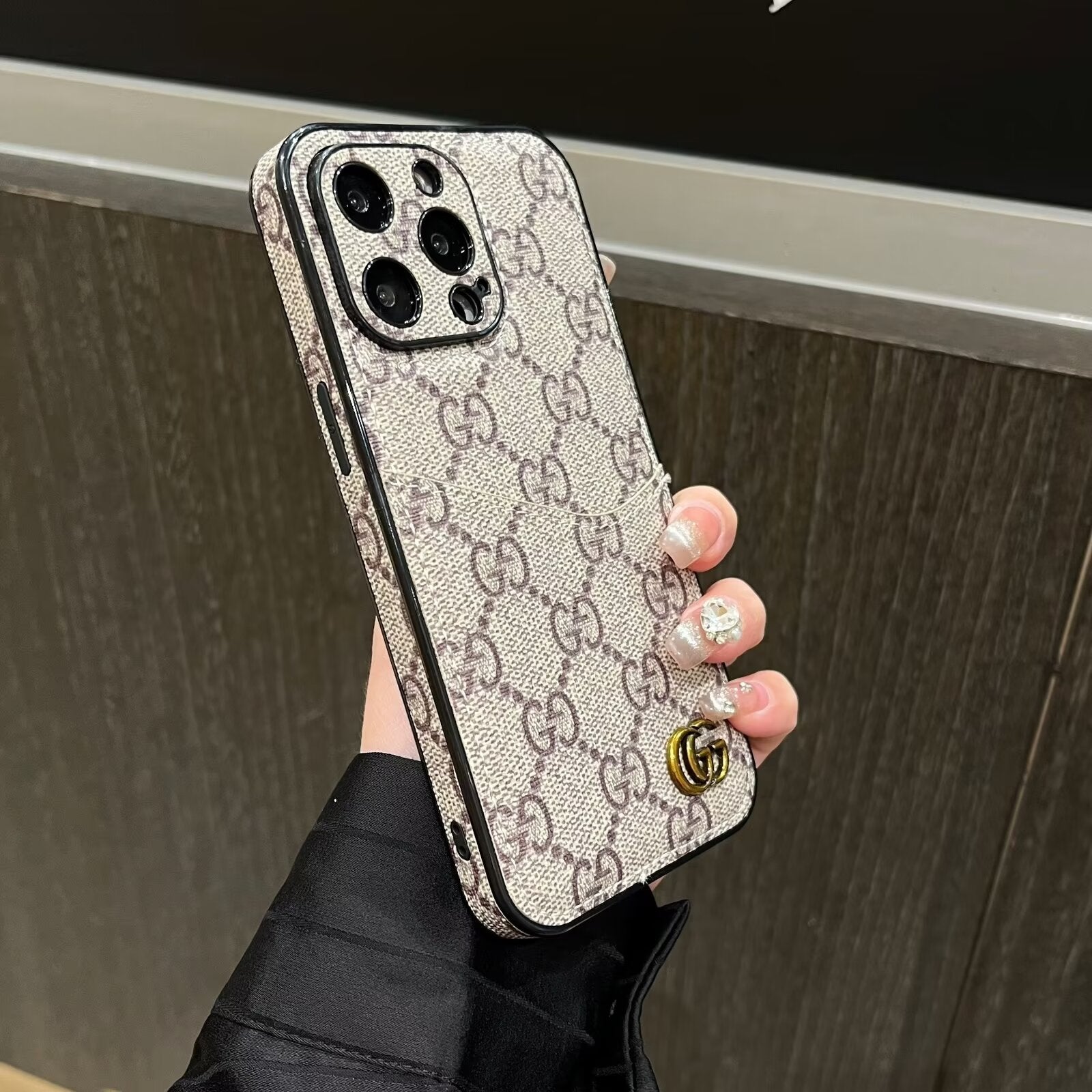 Classic Phone case made of fabric and leather for iPhone 13-17