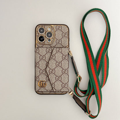 Luxury Leather Phone Case Card Holder for iPhone 12-16