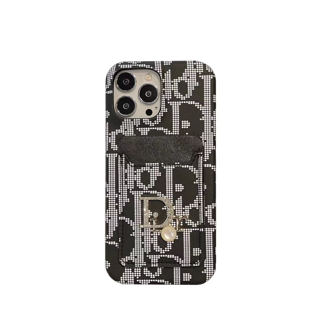 Fashion Lady Case with Card Holder for iPhone