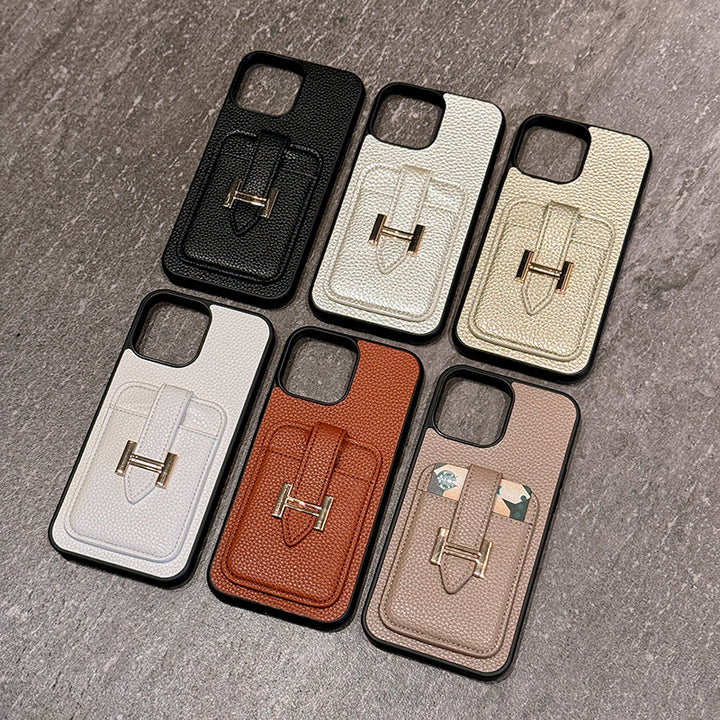 Premium Leather Phone Case card holder for iPhone 13-17