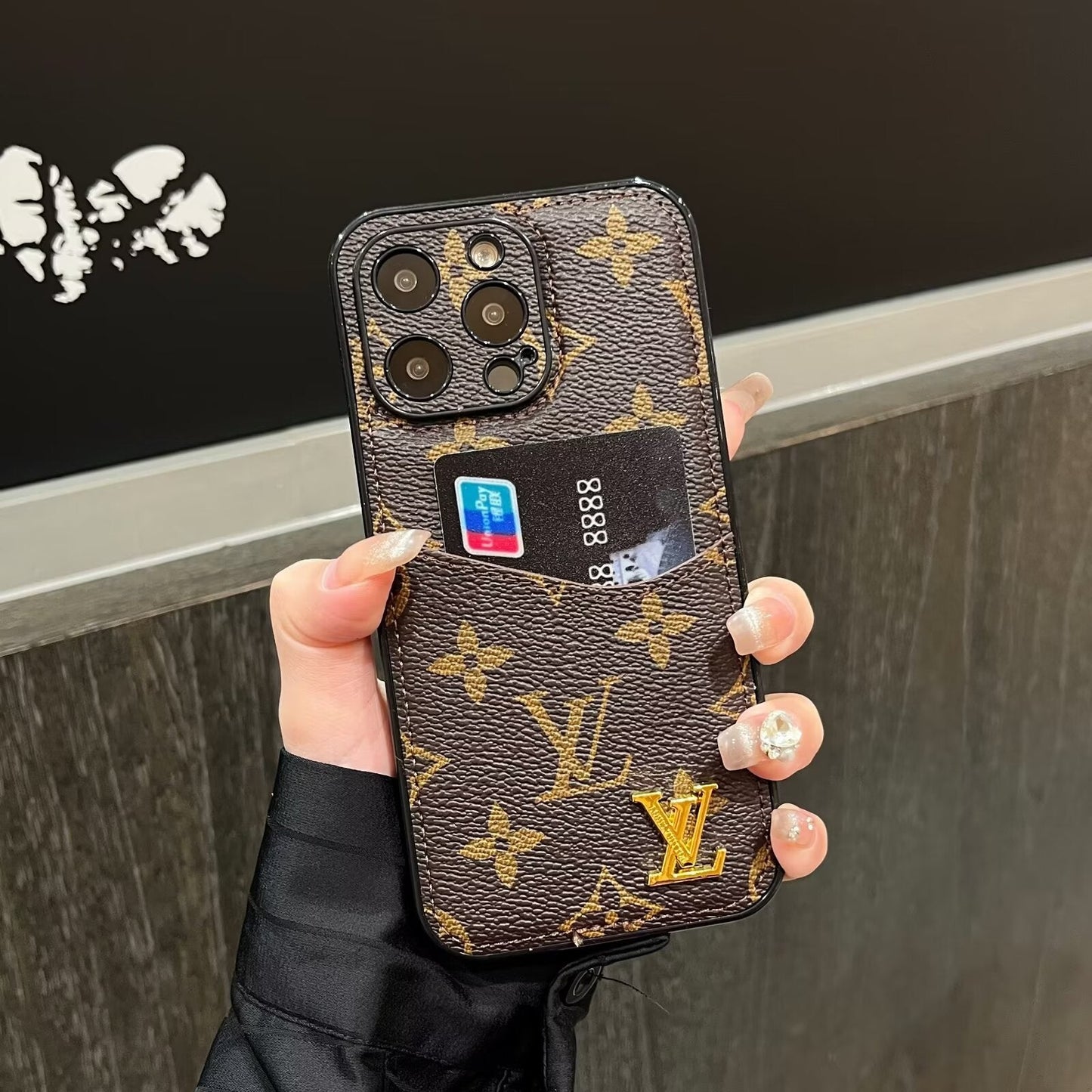 Classic Phone case made of fabric and leather for iPhone 13-17