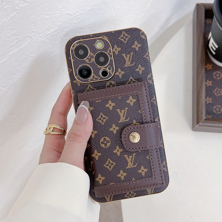 Luxury Classic Card Bag Phone Case for iPhone 12-17