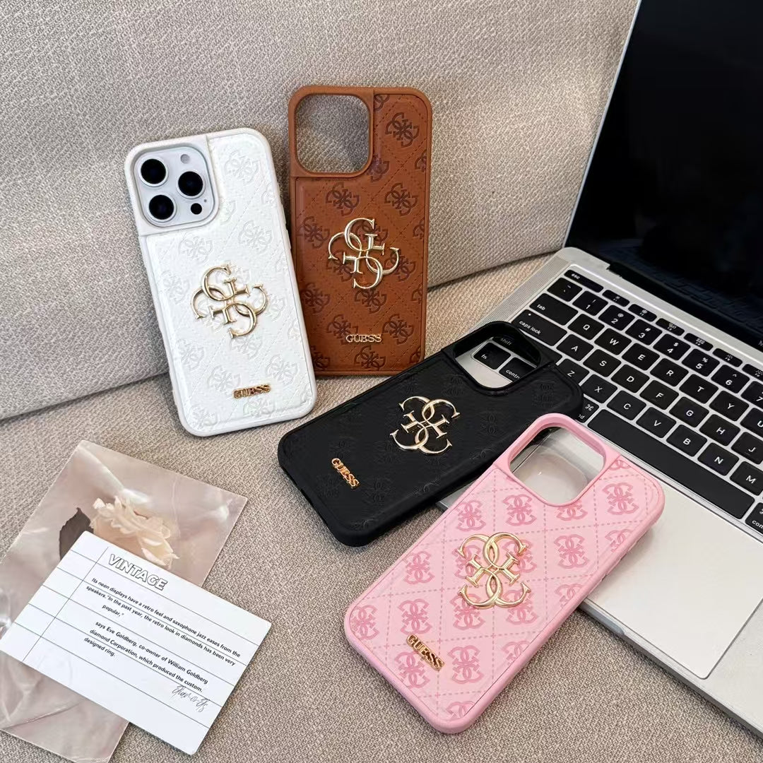 Clean-Cut Leather Case for iPhone 13-16