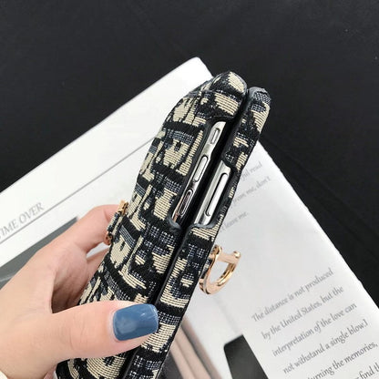 Classic Luxury iPhone Case with Card Holder for iPhone 12-16