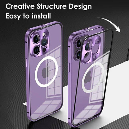 iPhone 14 Series Transparent Metal Magsafe Case