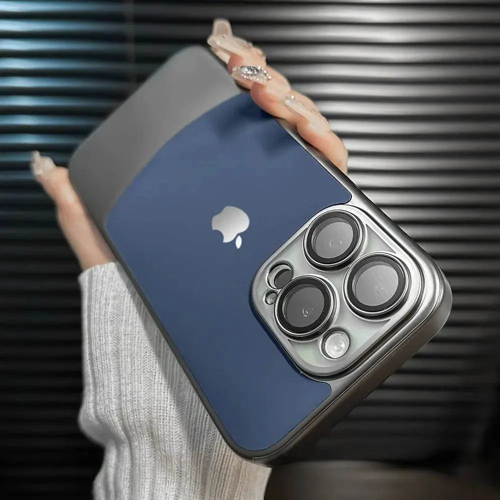 iPhone Series Premium Titanium Paint Dual Tone Case