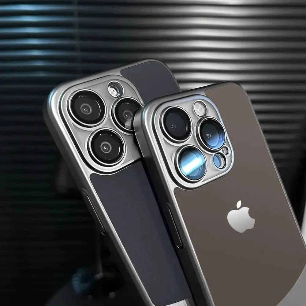 iPhone Series Premium Titanium Paint Dual Tone Case