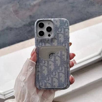 Luxury Brand Phone Case Card Slot for iPhone 13-17