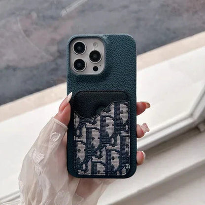 Luxury Brand Phone Case Card Slot for iPhone 13-17