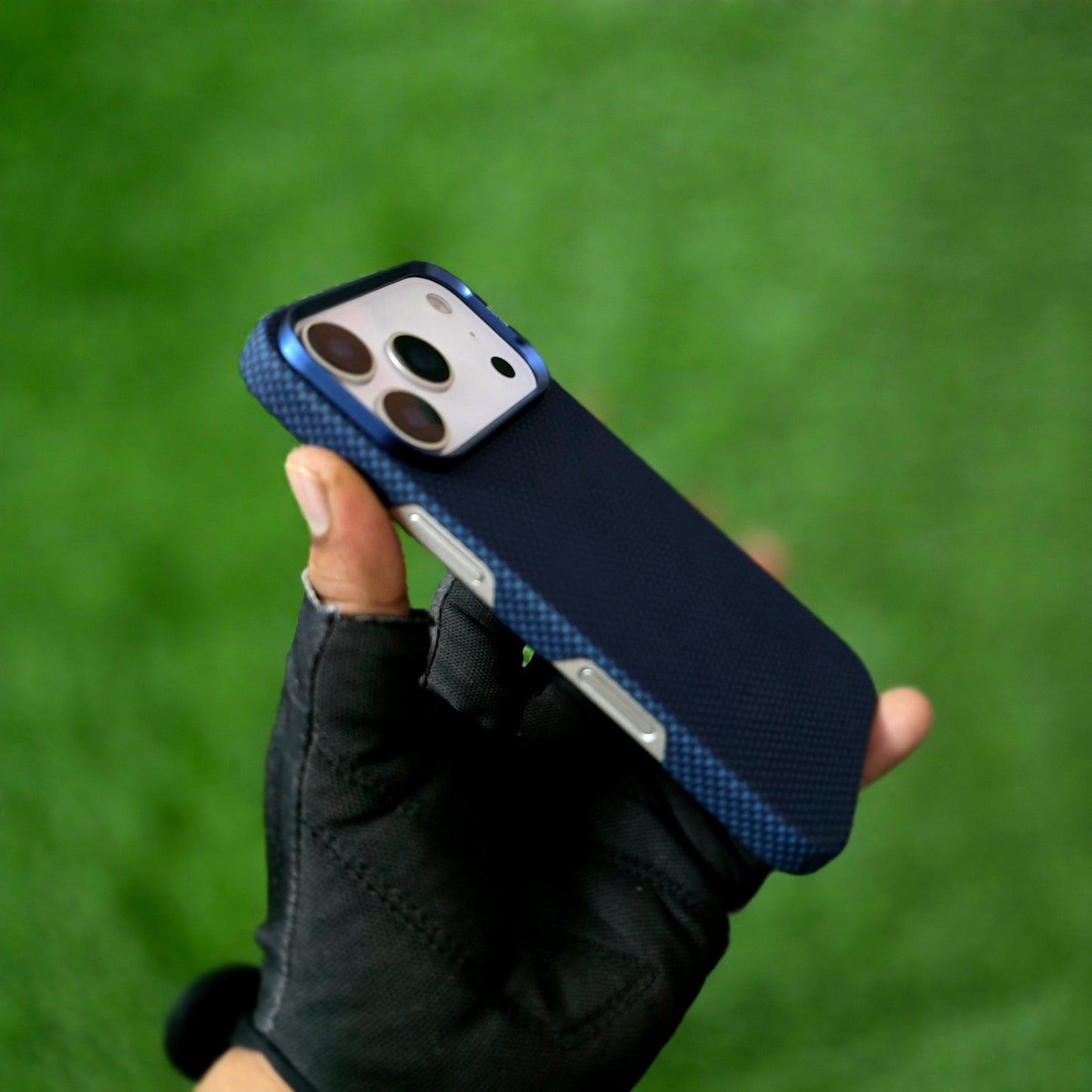iPhone 17 Pro Max 0.4mm Thin Original SLIVA Real Aramid Carbon Fiber Case with Magsafe - Blue