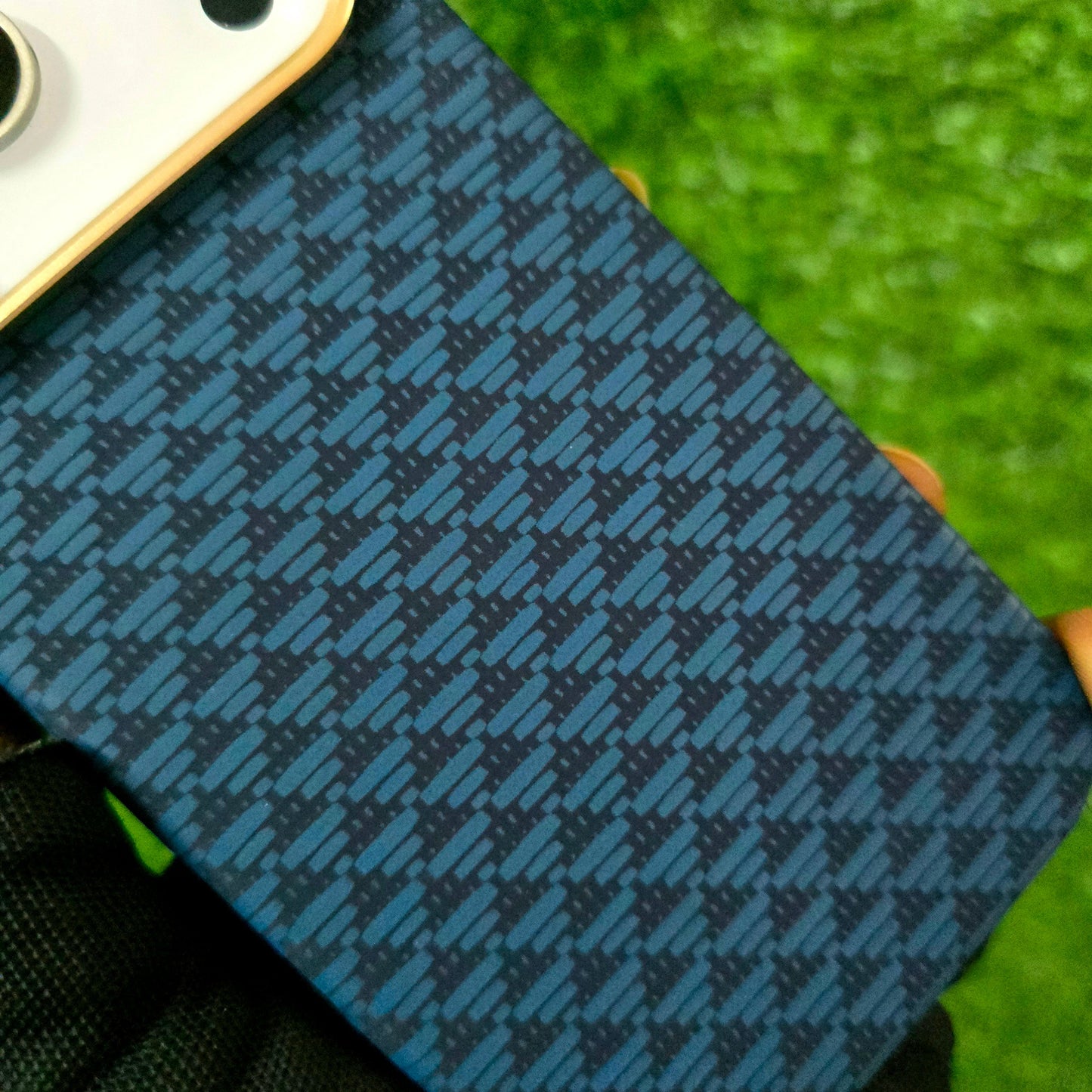 iPhone 17 Pro Max Carbon Cover, SIBLING Series Case with Metal Camera Protection - Blue