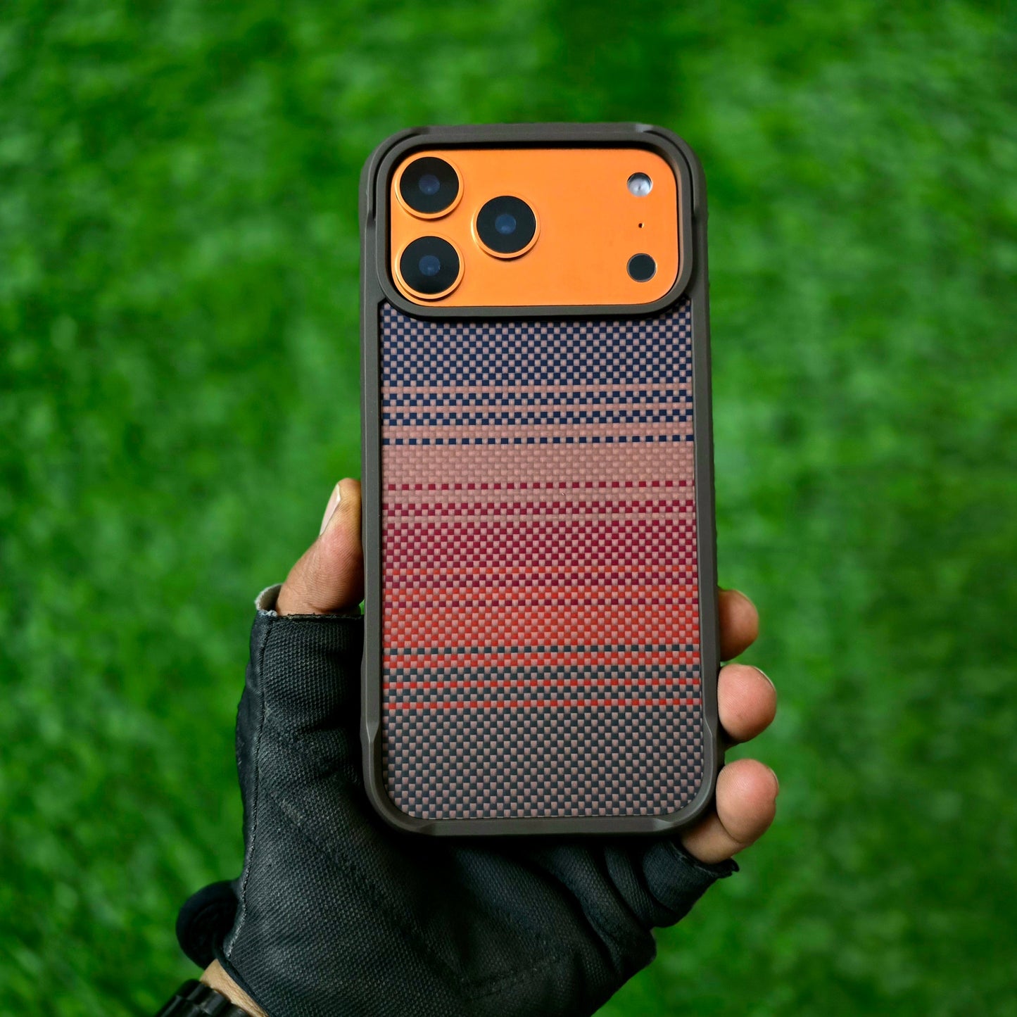 iPhone 17 Pro Max Aramid Carbon Fiber Texture Cover with Magsafe - Brown