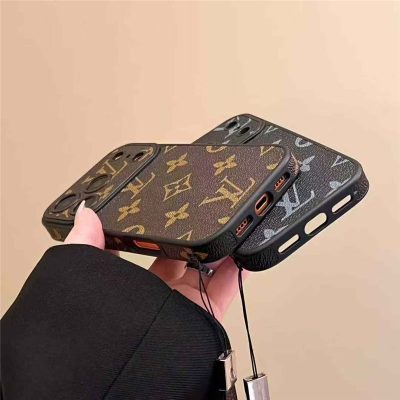 Elegance Phone Monogram Case with Strap For iPhone 13-17