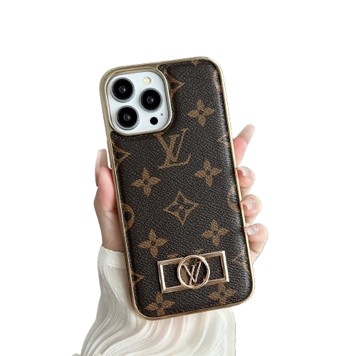 Monogrammed Fabric Leather Premium Electroplating for iPhone 13-17