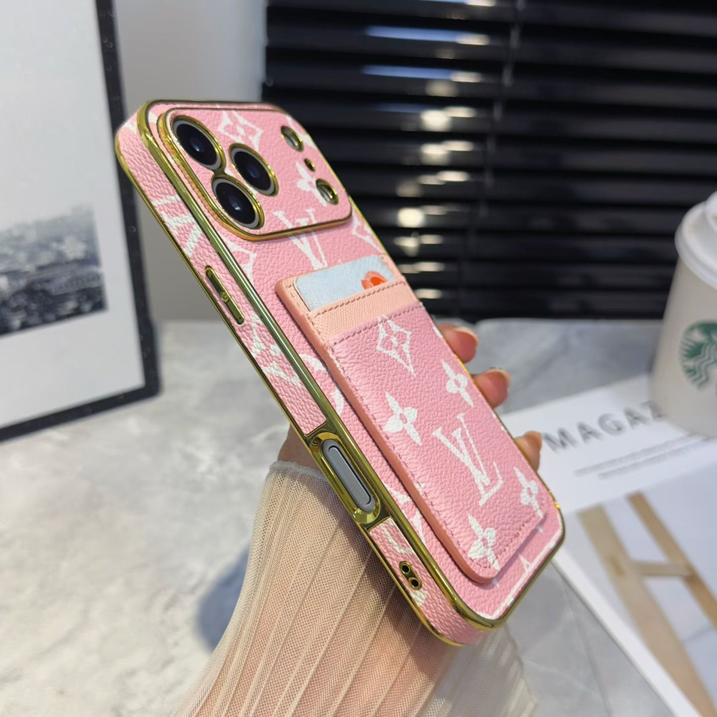 Premium Phone Case with Card Holder For iPhone 12-17