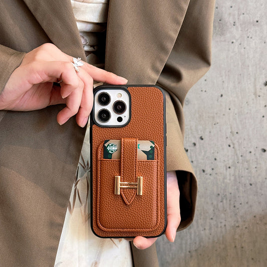 Premium Leather Phone Case card holder for iPhone 13-17