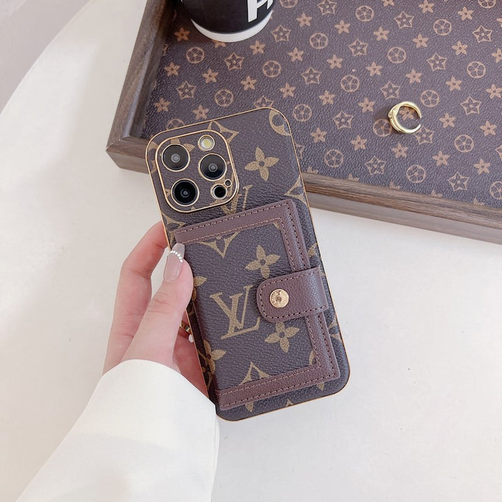 Luxury Classic Card Bag Phone Case for iPhone 12-17