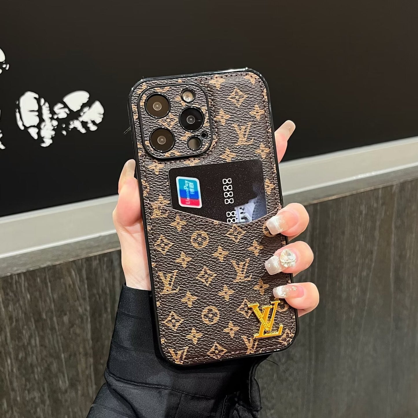 Classic Phone case made of fabric and leather for iPhone 13-17