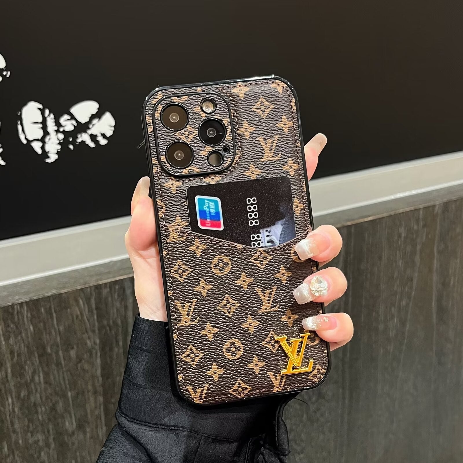 Classic Phone case made of fabric and leather for iPhone 13-17