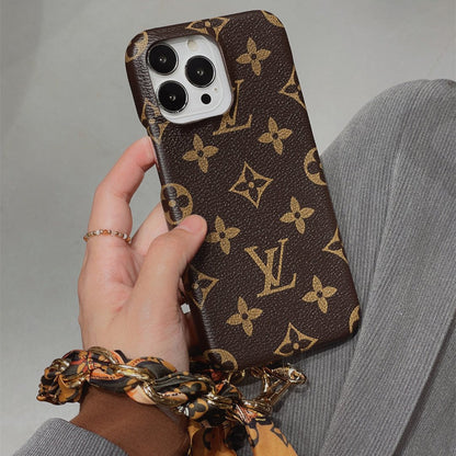 Luxury fabric iPhone Case detachable Silk Scarf Wristband for iPhone 12-17